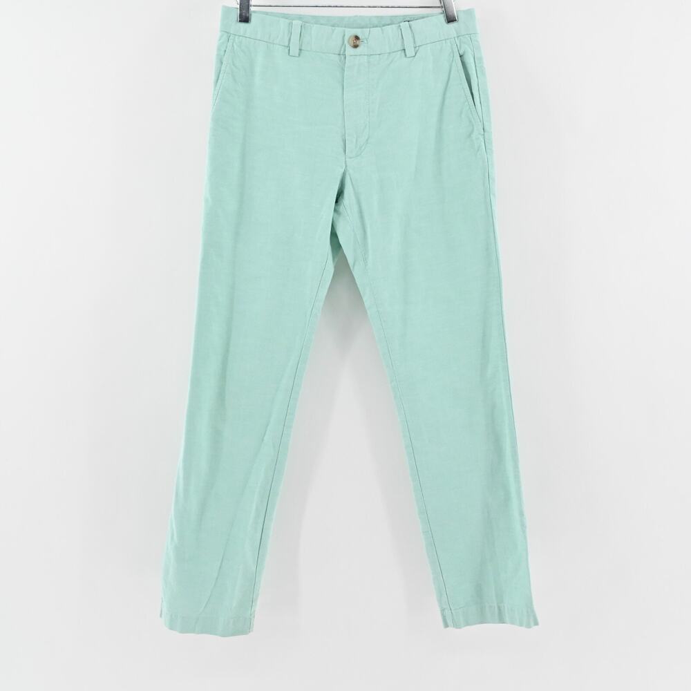 VINEYARD VINES Pants Mens Sz 30x32 Cotton Slim Taper Leg Teal Blue Casual Preppy - Picture 1 of 12